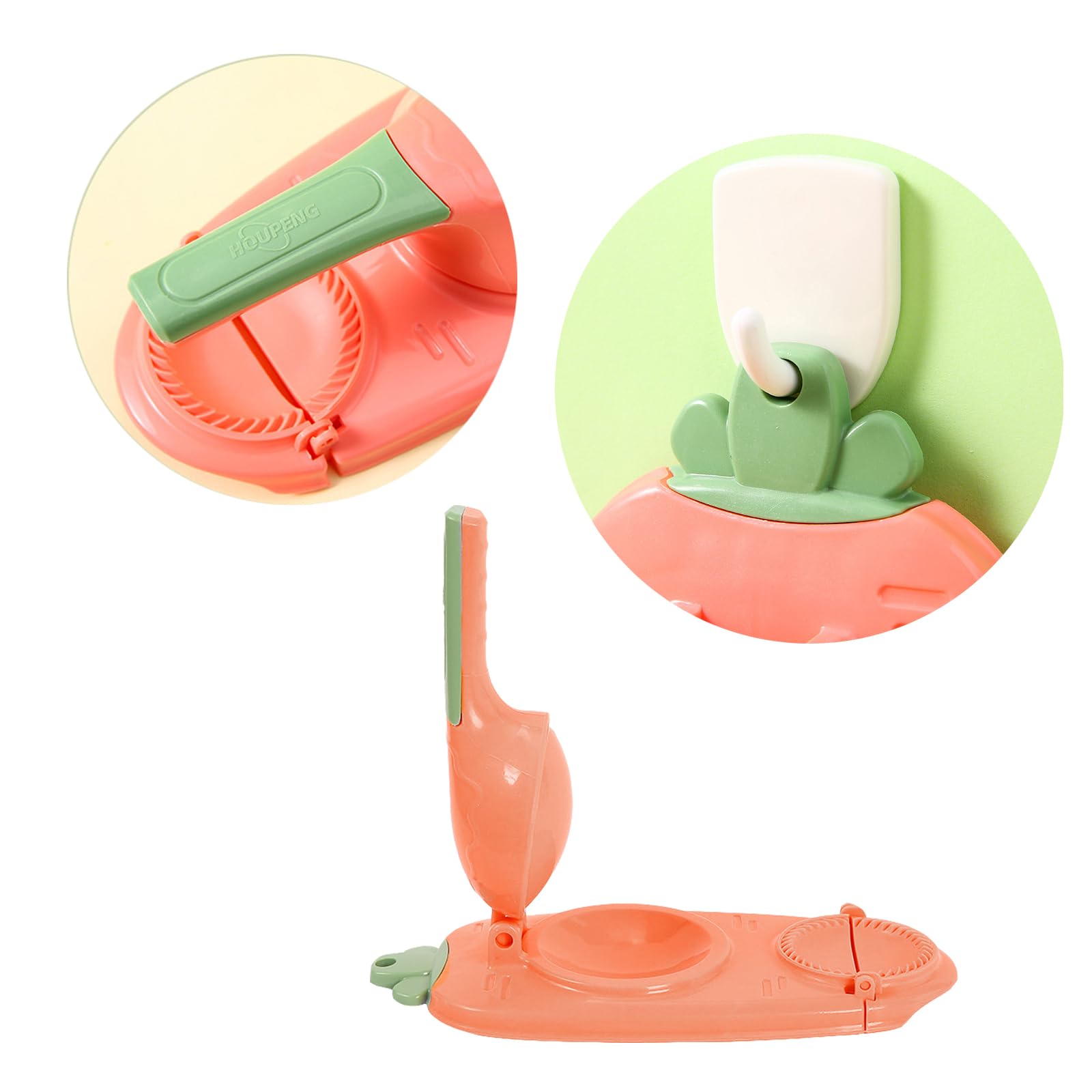 Maquina Molde Empanadillas, 2 En 1 Máquina de Bolas de Masa Hervida, Aparato de Cocina para Hacer Albóndigas, Fácil de Usar, para Hacer Aalbóndigas (Rosa)