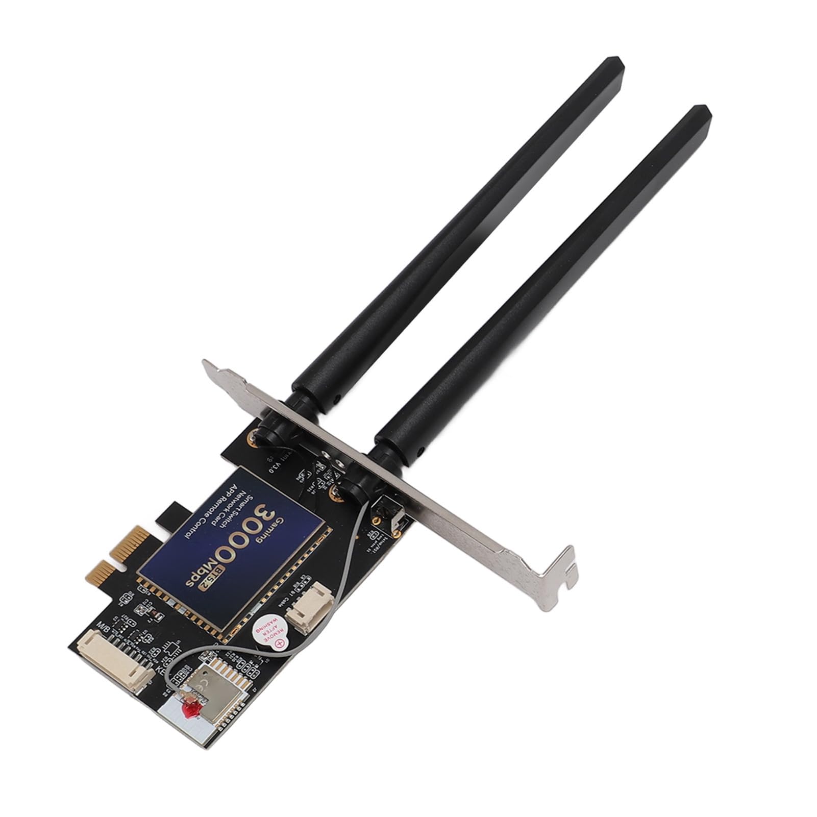 Generic Carte WiFi 6 PCIe AX3000, Adaptateur sans Fil Double Bande Haute Vitesse pour Jeux et Streaming, 2 Antennes 6dBi