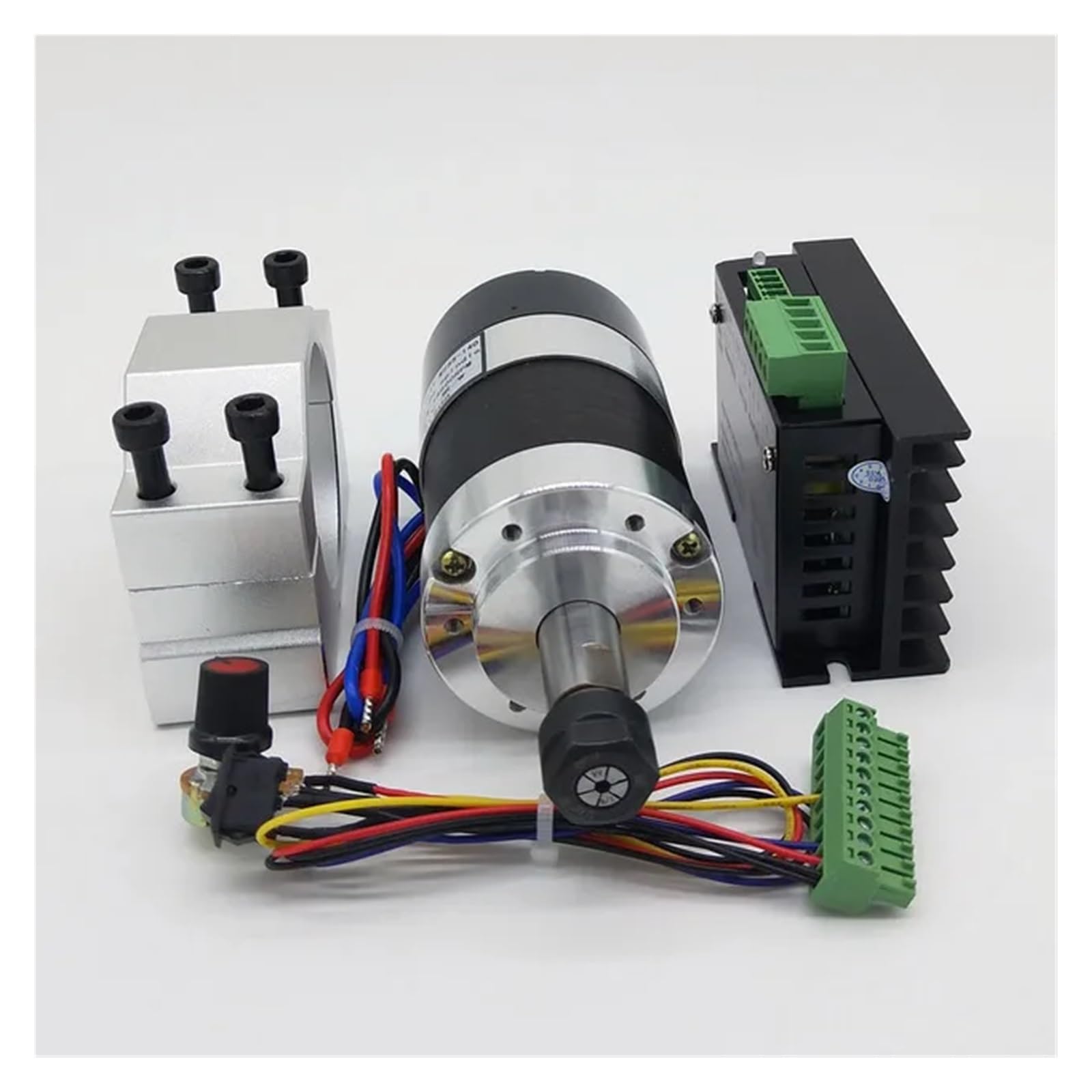 ER11/ER16 Collet 55mm PCB 500W / 300W chłodzony powietrzem bezszczotkowy silnik wrzecionowy grawerka 48V 12000R sterownik zasilacza + zacisk,Napęd elektryczny(300W Set 3,ER16)