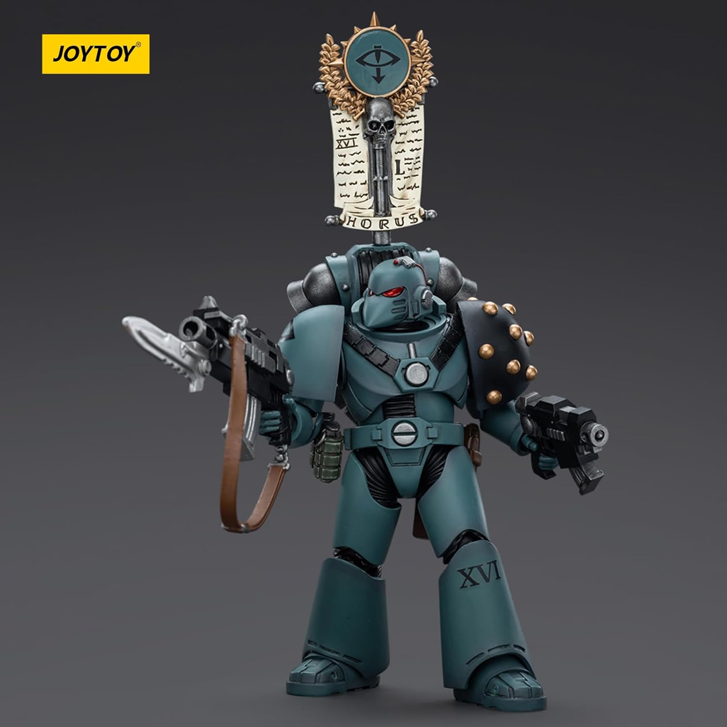 JOYTOY Warhammer 40K The Horus Heresy, JT9480 Sons of Horus MKVI Tactical Squad Legionary with Legion Vexilla 1/18 Action Figures
