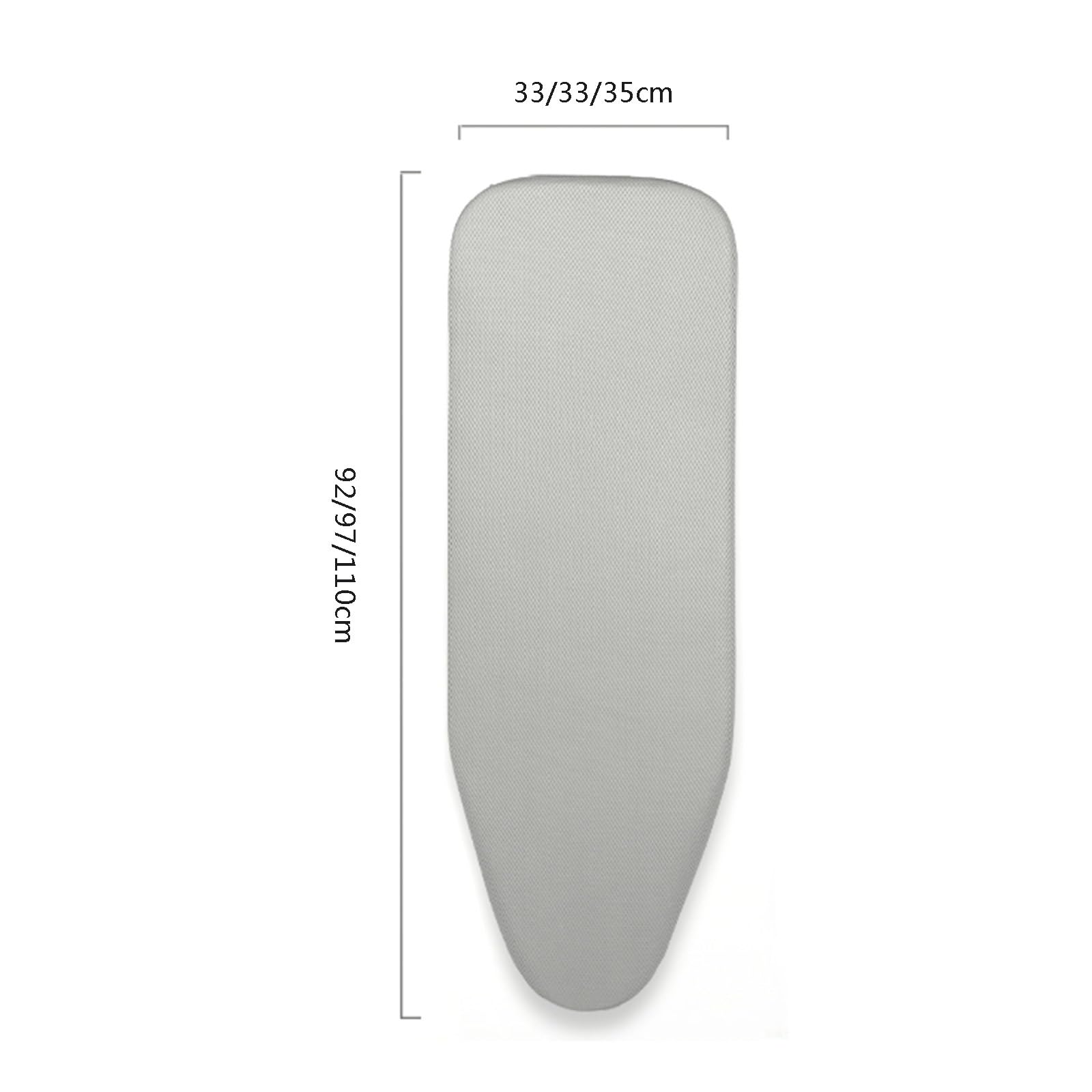 Genérico Funda de Tela de Repuesto para Tabla de Planchar, Resistente a Altas temperaturas, Gruesa, Antiadherente y con Almohadilla de algodón Gruesa (Color: Gris, tamaño: M)