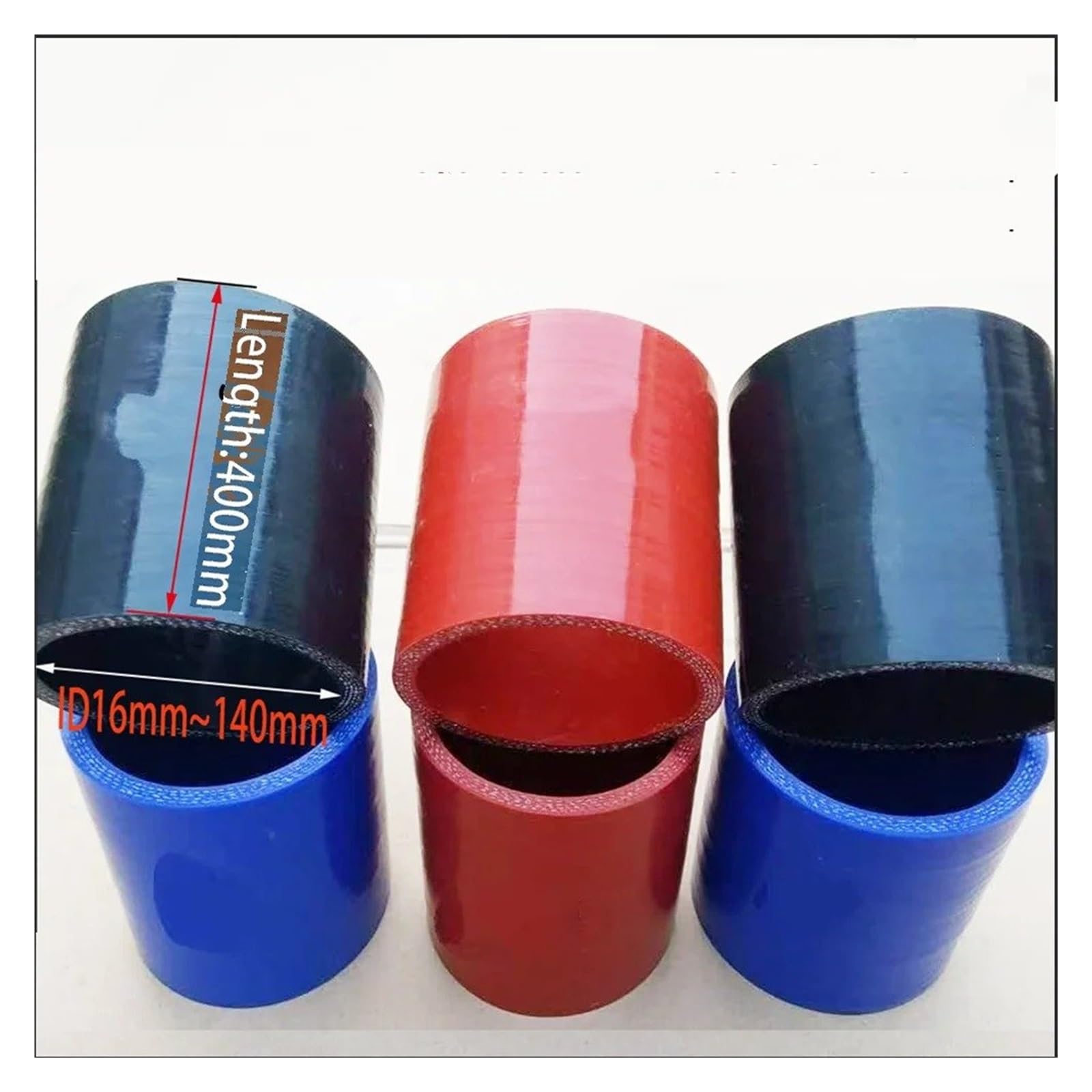 Manguera Admisión Aire Manguera Silicona Modificación Coche Tubo Medidor Admisión Intercooler Resistente Altas Temperaturas Altas Presiones(Rojo,ID80mm)