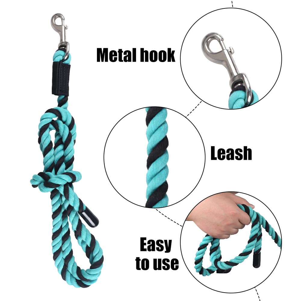 Horse Lead Rope,Cotton Rope Braid 5.9ft Pony Training Leash with 360° rotation Bolt Snap Clip 0.6“Thick for Horse Large Dog Sheep - Image 2