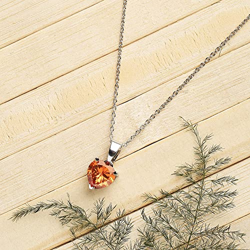 Heart Shape Valentine Pendant Necklace with Chain
