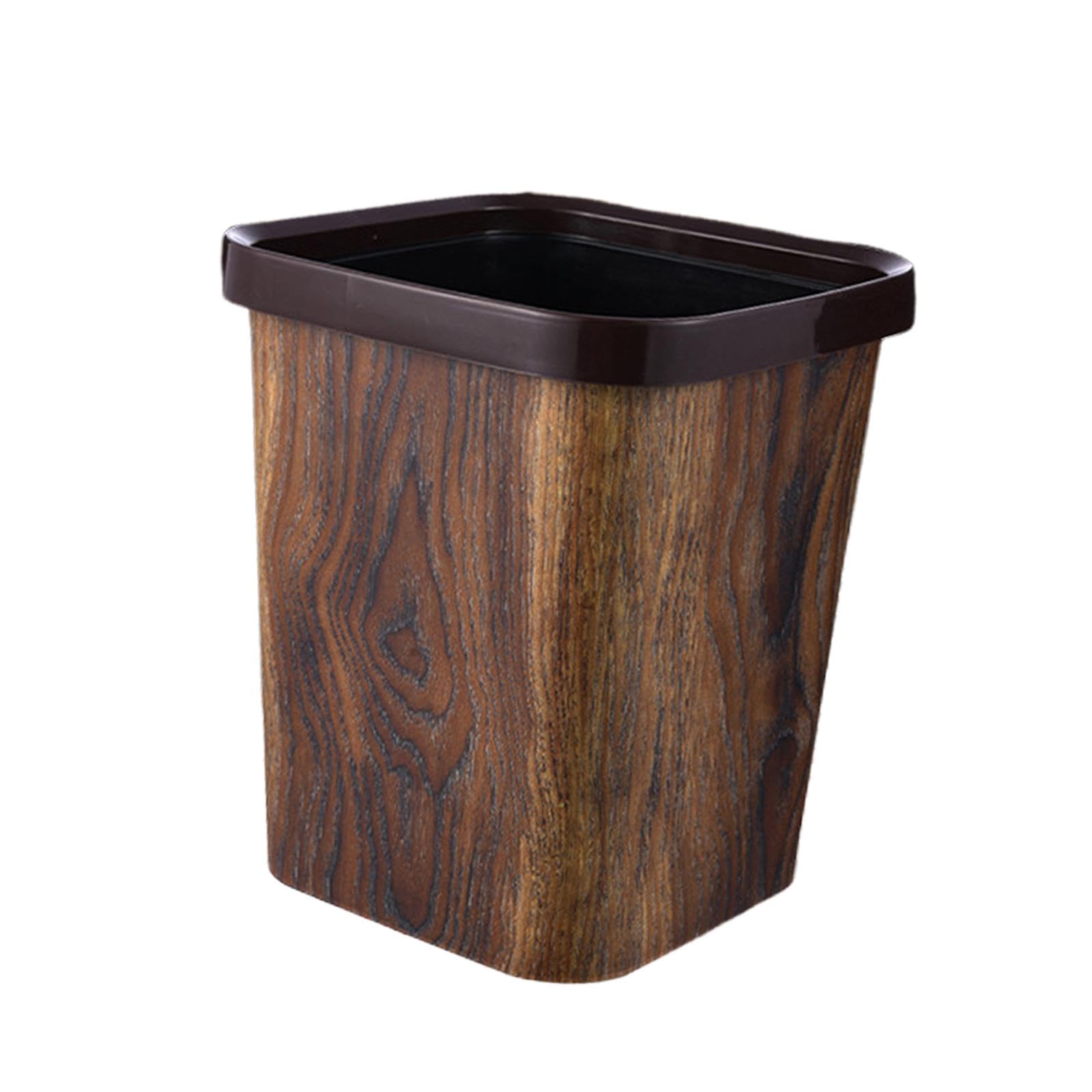 MagiDeal Contenedor de Basura, Cubo de Basura Interior, Sin Tapa, Papelera Grande Y Duradera, Cubos de Basura para Inodoro, para Baño, Hogar, Dormitorios, Cuadrado 12L