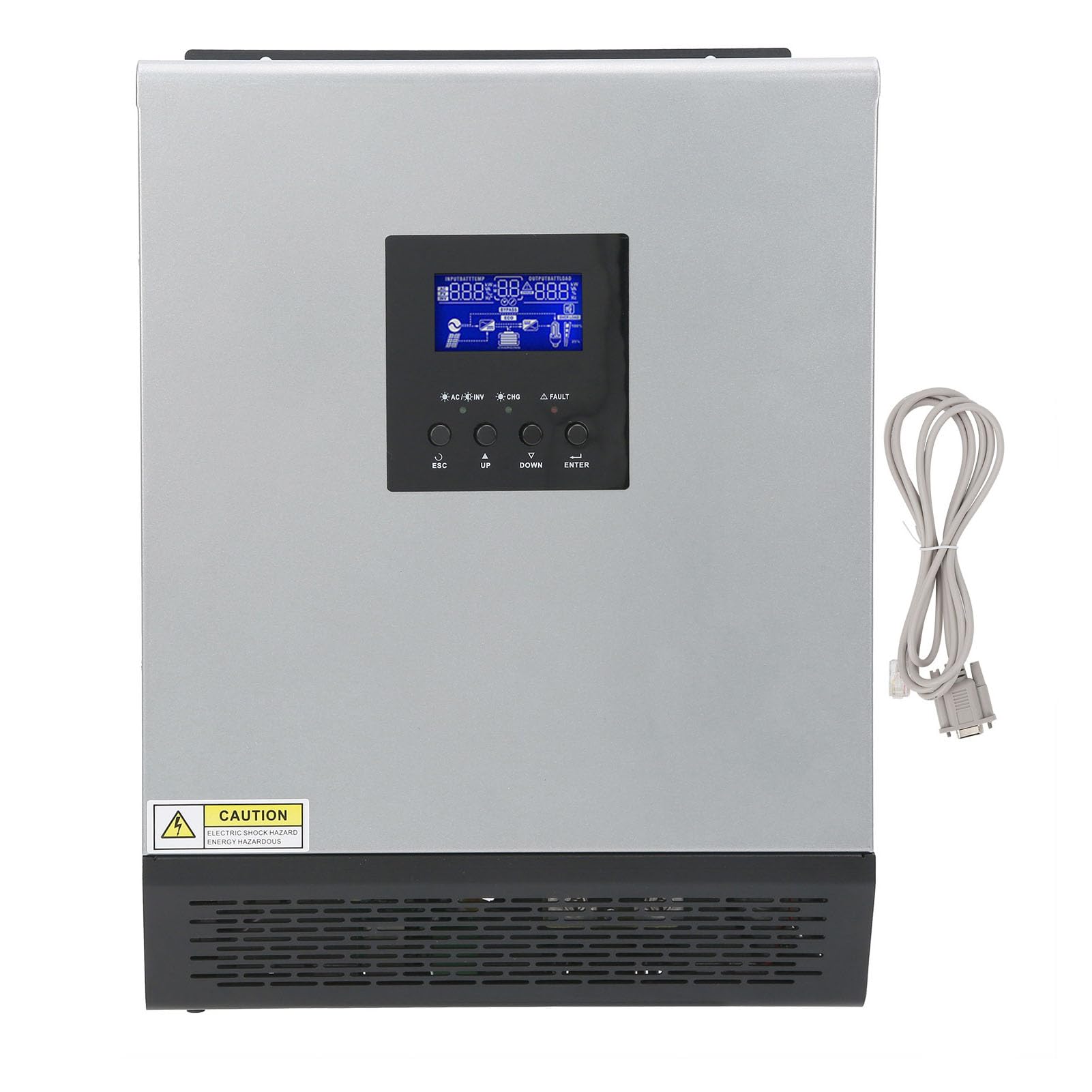 3KVA 2400W 120V Stainless Steel Solar Inverter with AC and Solar Charger Modes