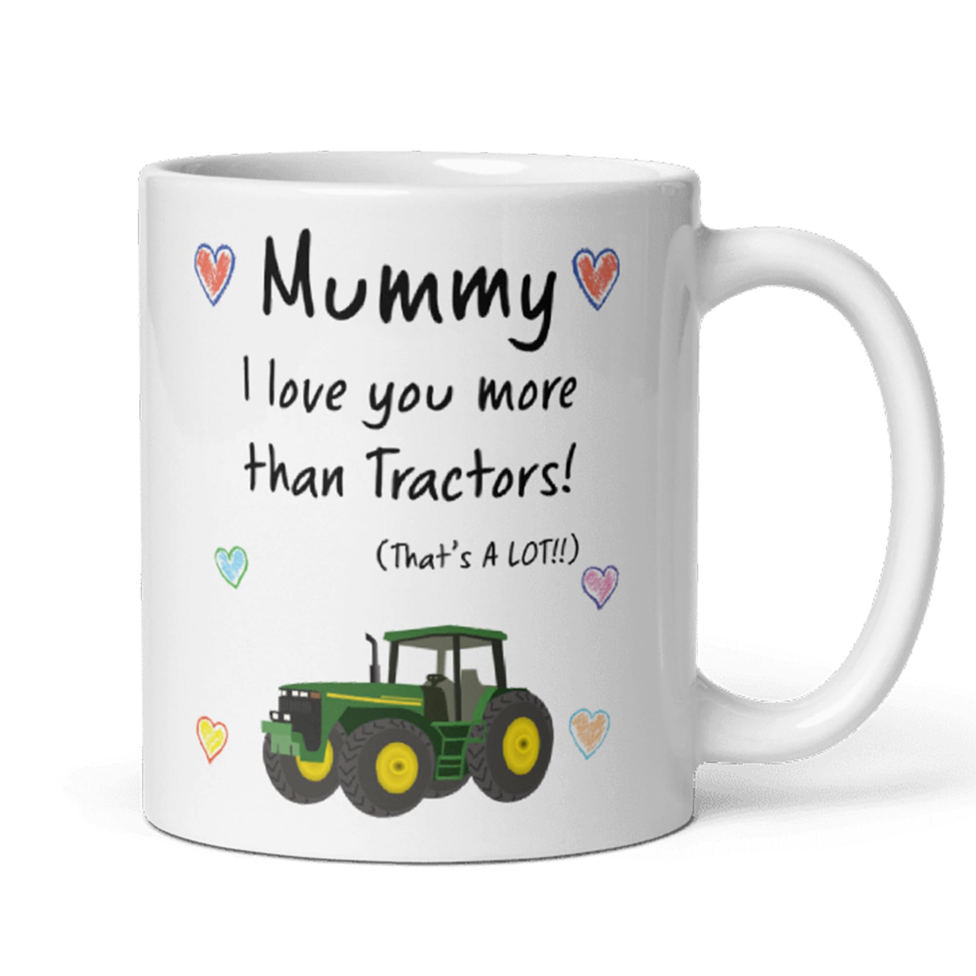 Confidently Quirky - Mummy Love You More Than Tractors Mug, Mother's Day Gift from Son, Mother's Day Mug, Mummy Xmas Gift, Birthday Present for Mummy from Son