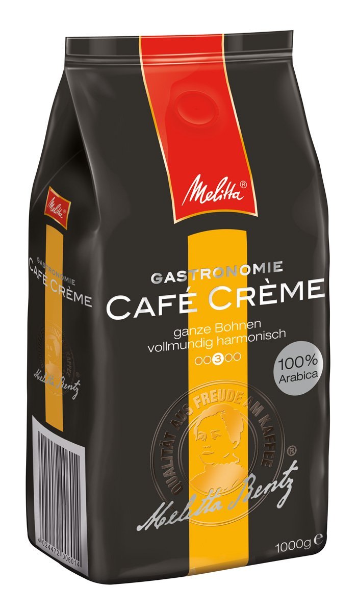 Melitta Krem Café, całe ziarna kawy, 100% Arabica, pełny i harmonijny, średni stopień prażenia, 1 kg