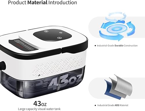 Miniatura 5 de Heapsion Limpiador a vapor, vaporizador para limpieza con calentamiento de 15 segundos, 6 niveles ajustables, tanque grande de 1.32 cuartos de