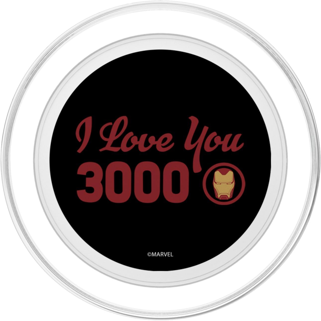 Marvel Avengers: Endgame I Love You 3000 Iron Man Logo PopSockets MagSafe PopGrip for iPhone