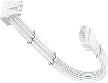 Fasgear PCIE 5.0/5.1 16pin GPU Extension Cable - 12V-2x6/12VHPWR Adapter 12+4 pin Male to Female 90 Degree Right Angle Extender Cord 600W for RTX 5070 Ti 5090 5080 4090 4070Ti 4080 3090Ti Type B