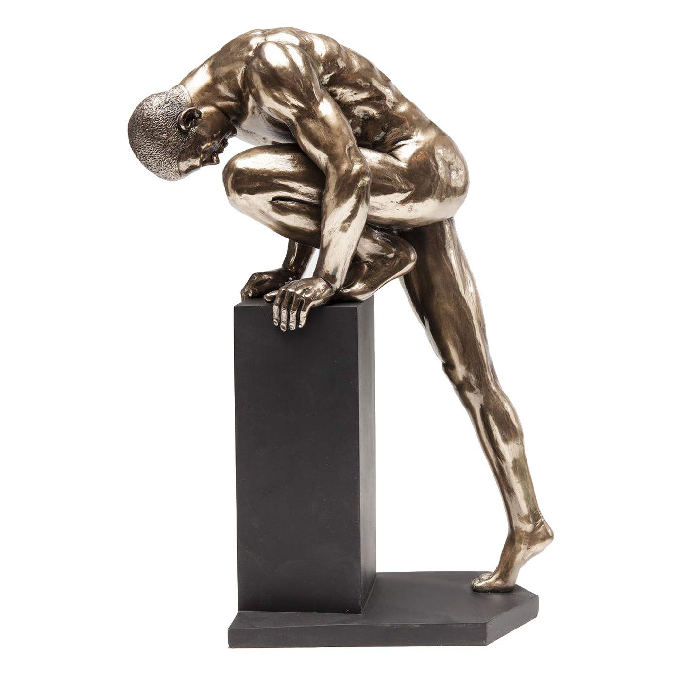 Kare Design Deco Object Nude Man Stand Bronze 35cm, Copper