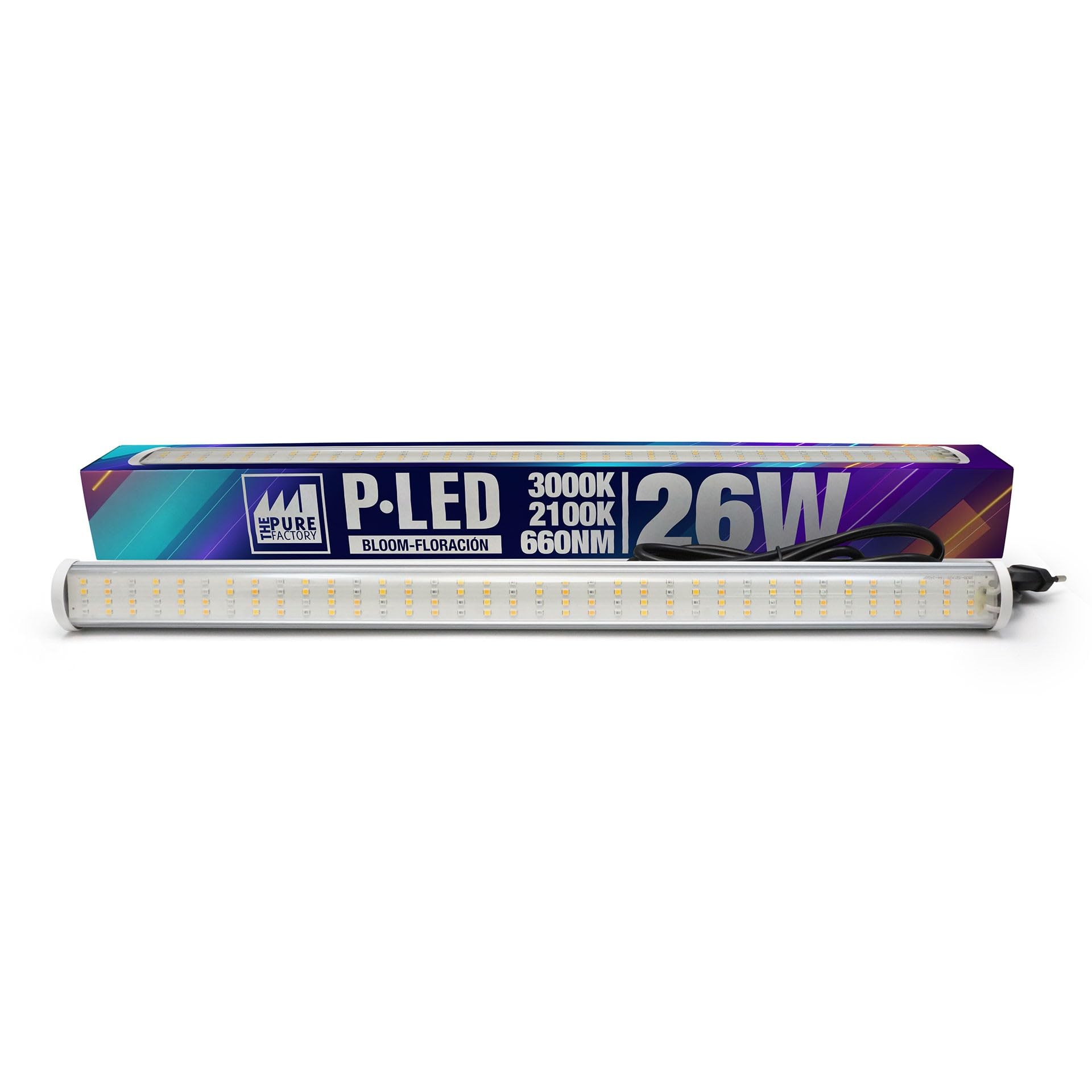 Pure LED 26W 2100K Floración/Bloom | Eficiencia energética para cultivo indoor | Luz ideal para maximizar el crecimiento y floración de plantas