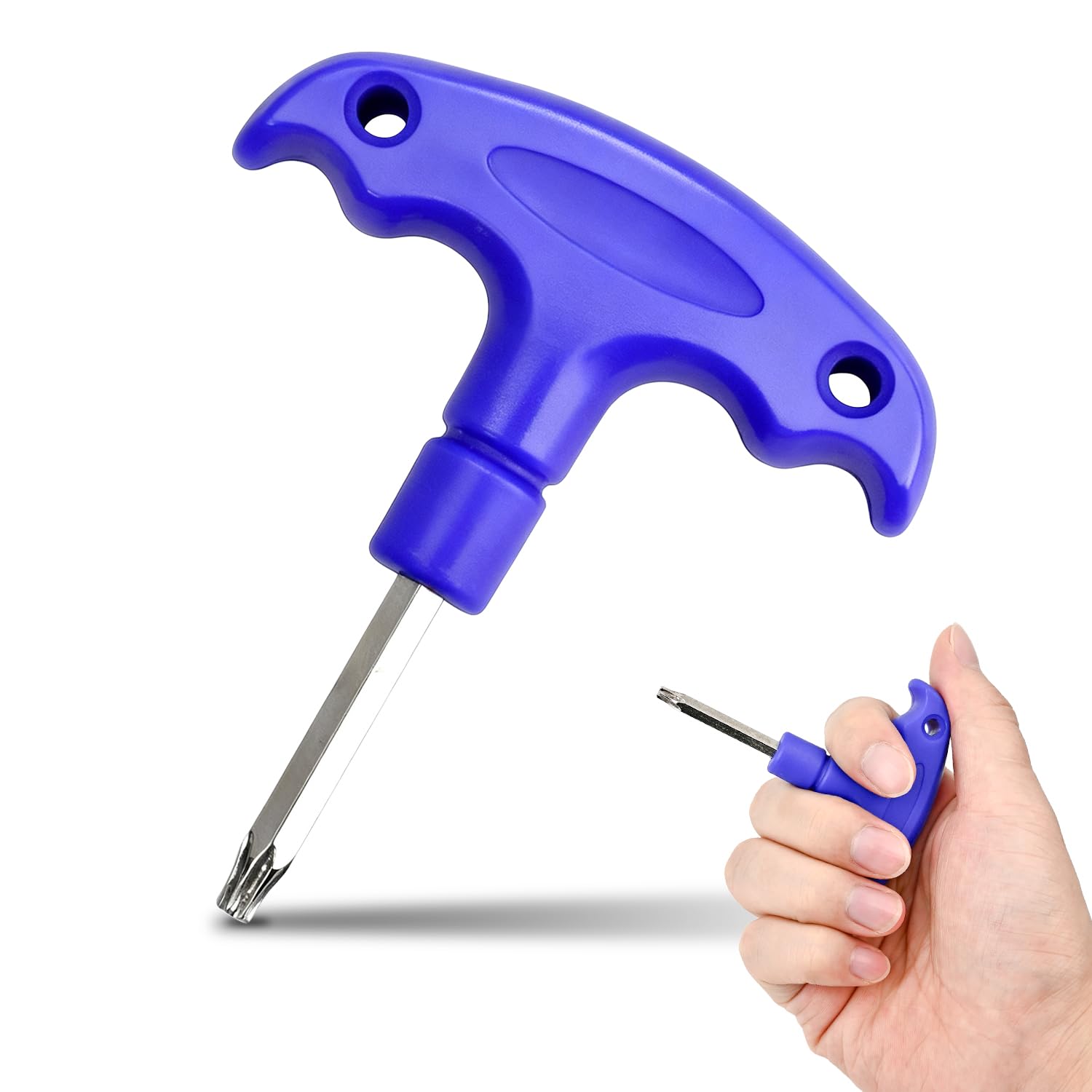 Llave Dinamométrica de Golf Herramienta Ajuste Acero Inoxidable Mango Plástico Llave Púas Accesorio Palos Golf Azul