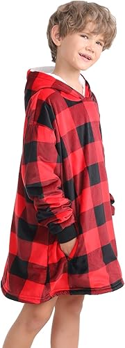 Vista 63 de LetsFunny Manta con capucha, manta de forro polar Sherpa de gran tamaño, súper suave, cálida y acogedora con bolsillo gigante, para mujeres, Aguacate