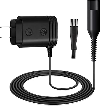 12V Charger Compatible with Braun Series 7 3 9 5 8 6 1 Shavers, Power Cord Replacement for S1 S3 S5 S6 S7 S8 S9 Electric Razor, 12V 400mA US Plug Wall Adapter + Cleaning Brush
