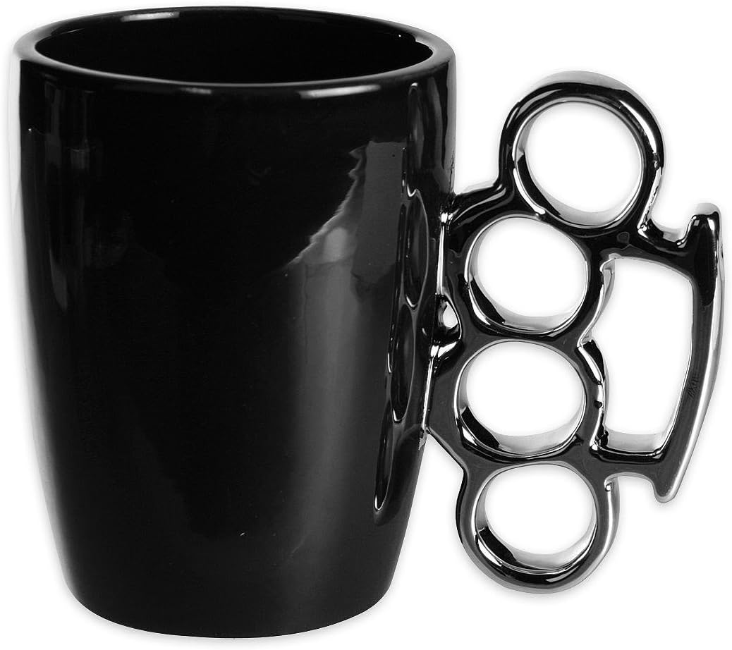 Close Up Brass Knuckle Mug