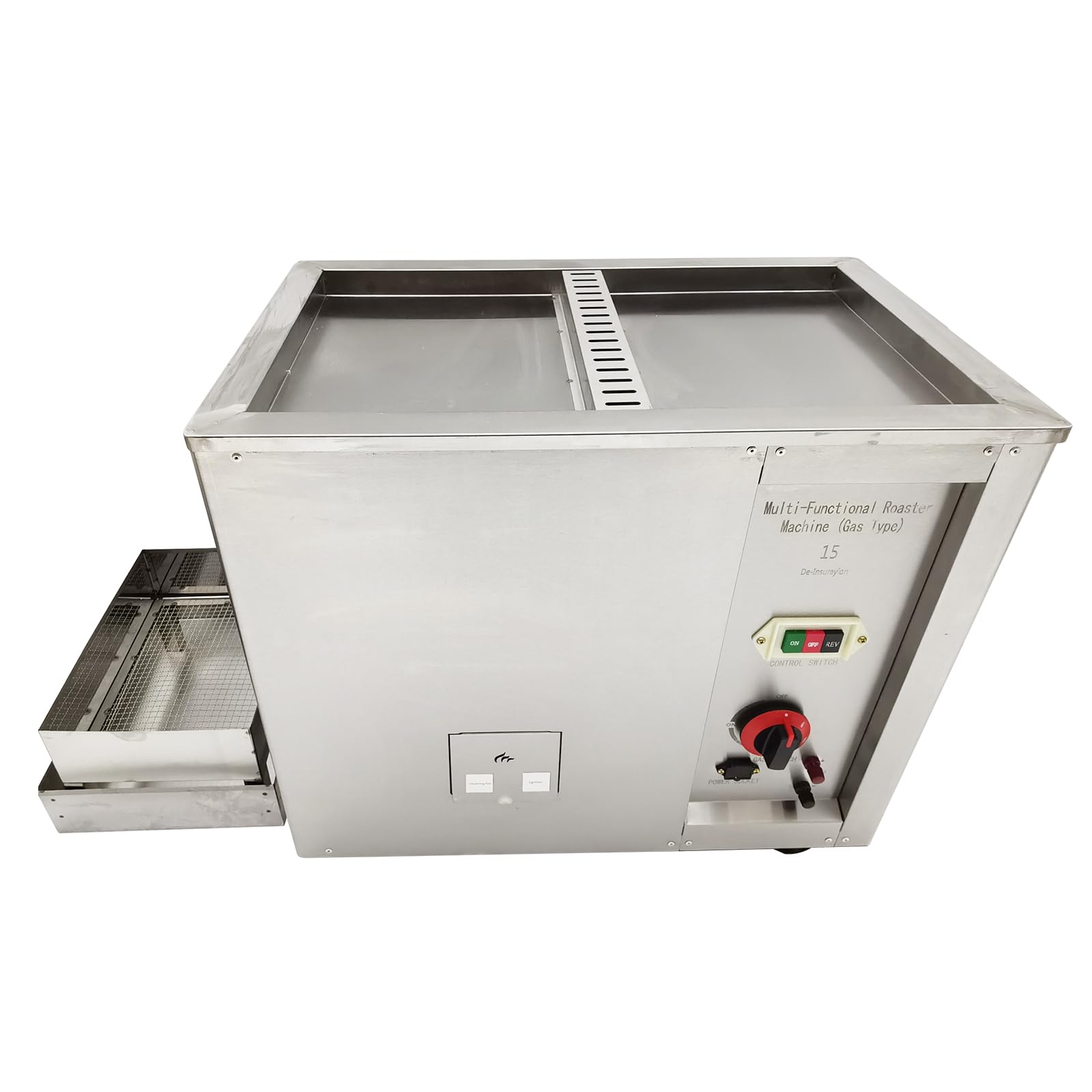 EQCOTWEA Commercial Gas Roaster Coffee Bean Nuts Drum Roasting Machine 16.5LBS Natural/Liquefied Gas Stainless Steel Roaster Frying Machine Melon Seeds Peanuts Nuts Chestnuts Baker Burner 0-300? 110V