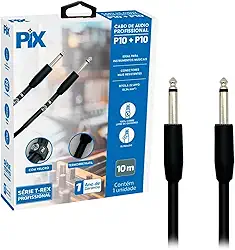 Cabo P10 P10 Mono 100% Cobre Para Instrumentos - 10 Metros