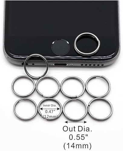 Miniatura 7 de TI-EDC Juego de 10 anillos divididos de titanio pequeños 0394in