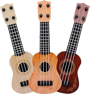 Zerodeko 3 PCS Classical Ukulele Instrument with 4 Nylon Strings, Kids Toy Toddler Guitar Developmental Musical Instrument Educational Toy for Toddlers and Preschoolers