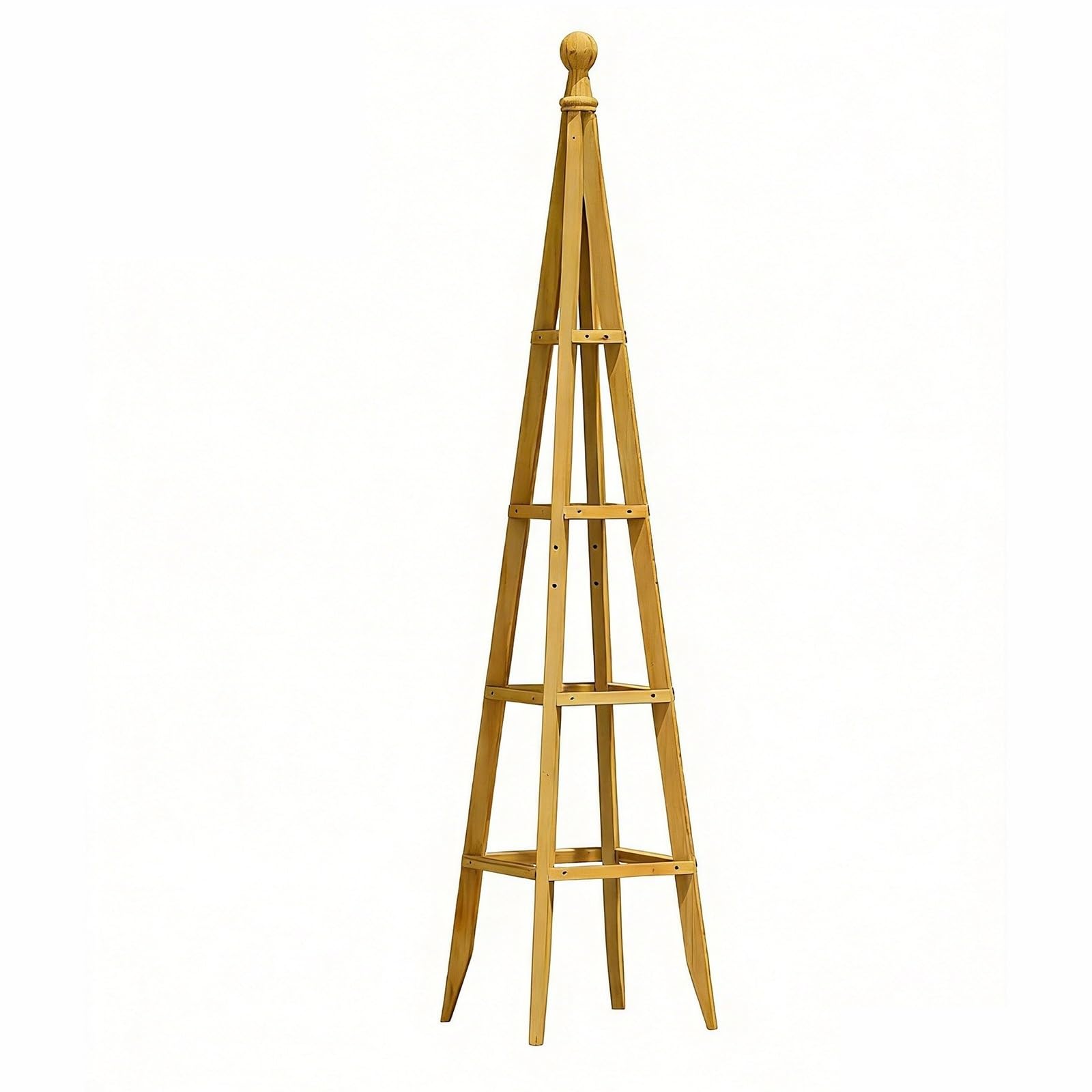 150cm Treillis Obélisque en Bois, Support pour Fleurs Plantes Grimpantes