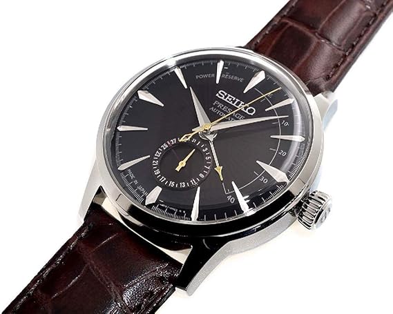 SSA393J1 Presage Silver and Brown Leather Automatic Men's Watch