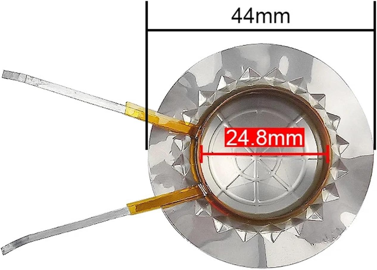 24.8mm Tweeters Coil Imported Titanium Diaphragm 25 Core Copper Round Coil (Flat Lead Wires) Treble Repair 8OHM