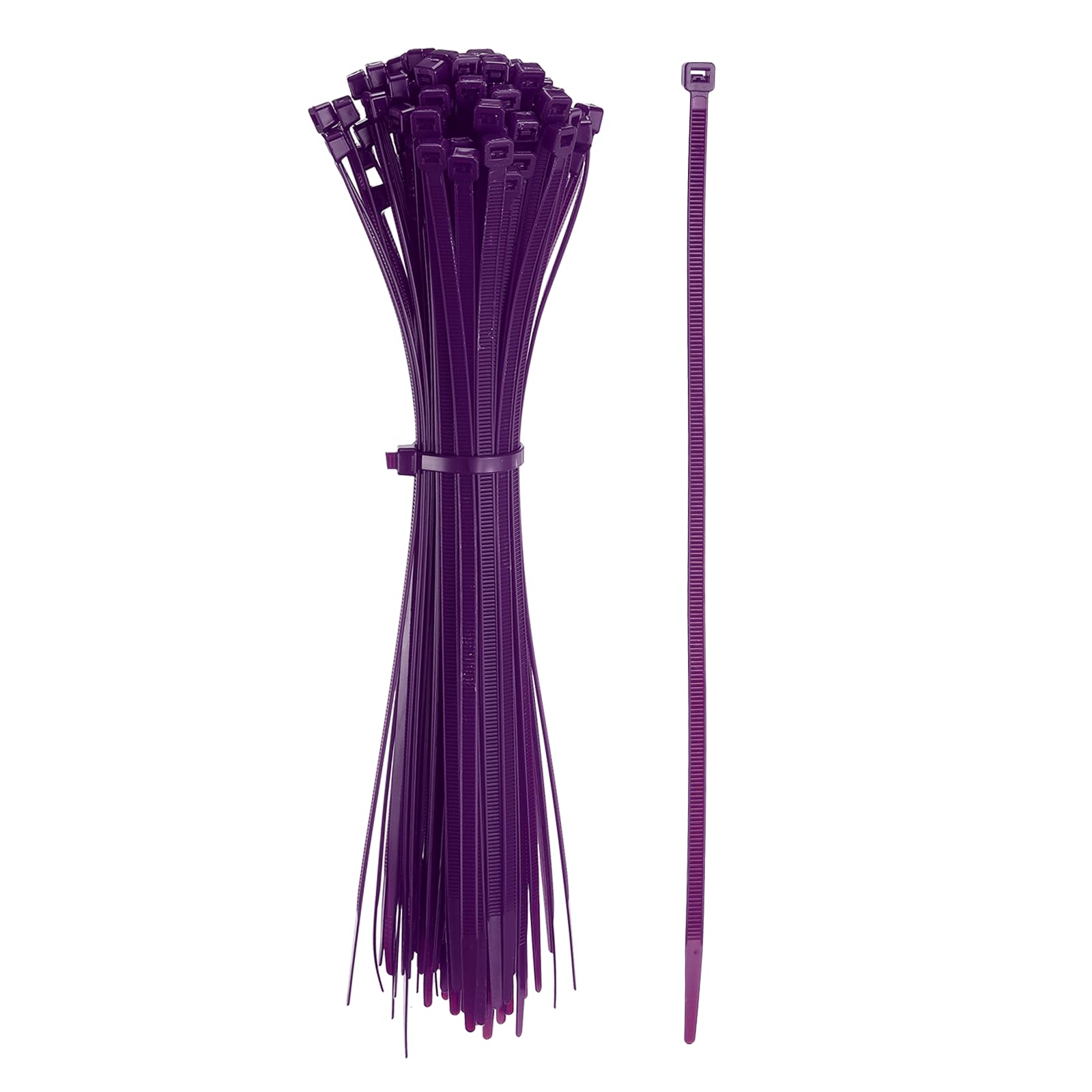 YELARXI Zip Ties Plastic Cable Ties, Self-Locking Wire Zip Tie 10 Inch Fit for Home Garden Office Workshop Travel - (100 Pack, Purple)