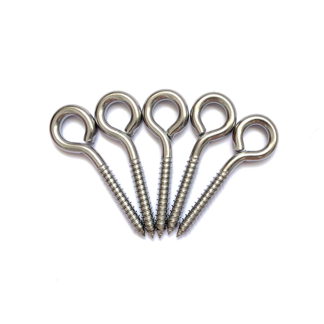 Goyunwell Stainless Steel Screw Eyes for Wood 10pcs Eye