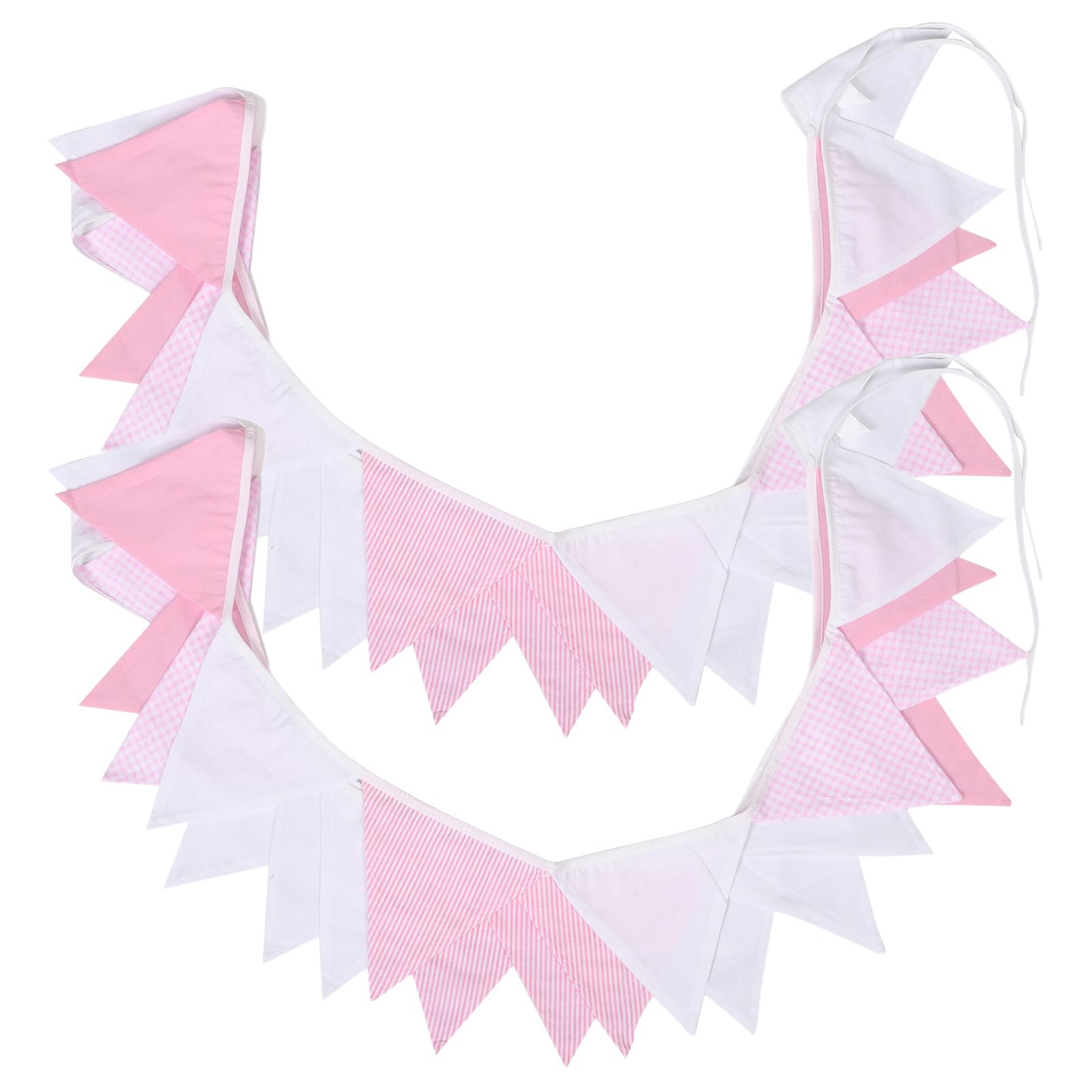 2 banderines triangulares de tela para decoración de bodas y fiestas, guirnaldas colgantes para cumpleaños y eventos temáticos.