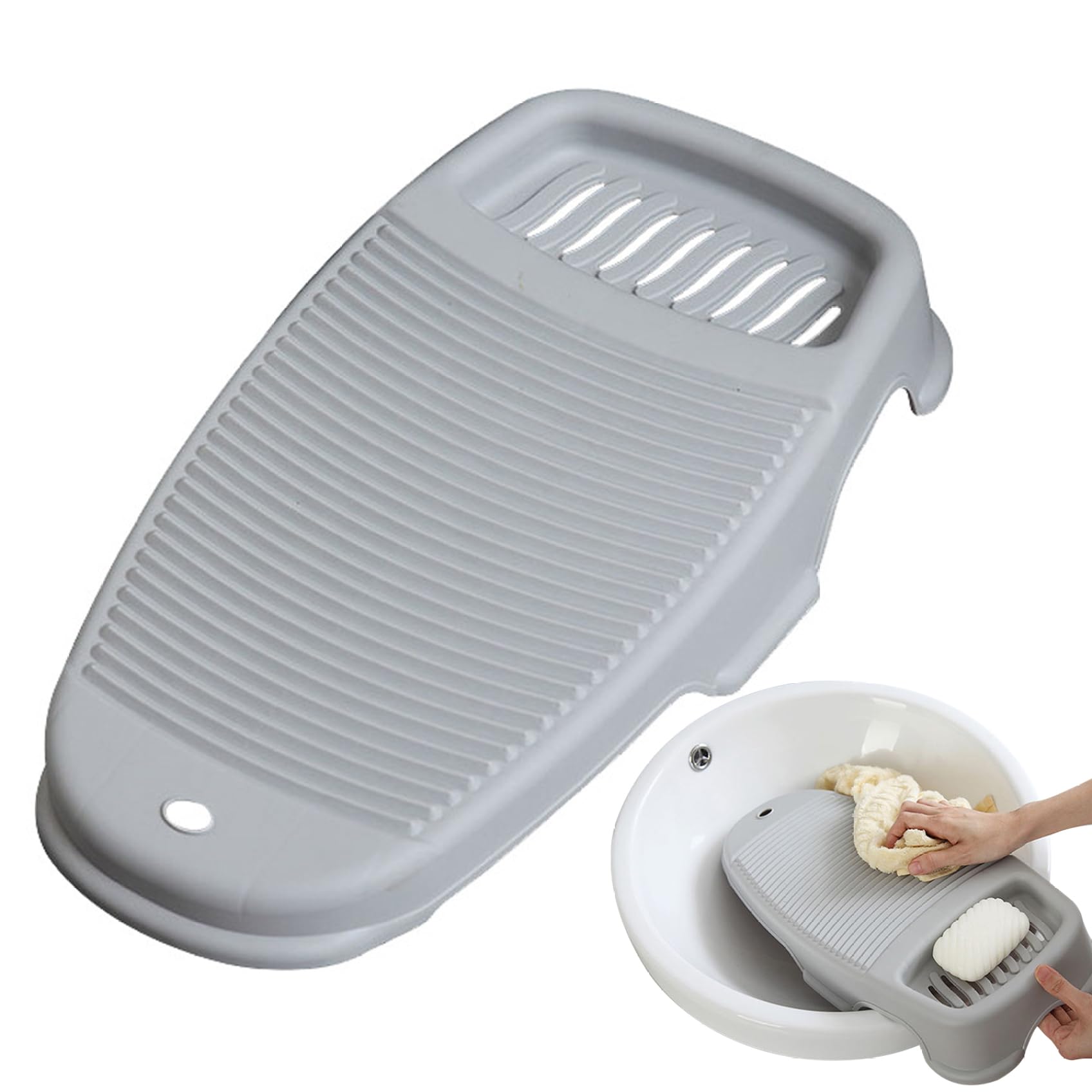 AwnsIMfreien Washboard Laundry Hand Wash Board Plastic No Slip Washing Board for Clothes Scrubbing with Soap Holder for Laundry Hand Washing Tool, Washboard