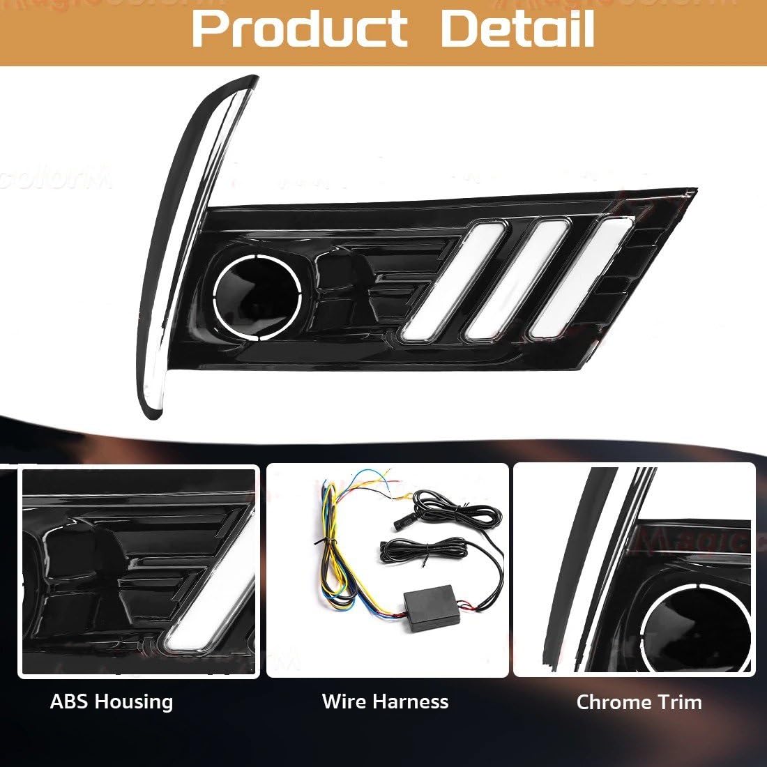 Luces Antiniebla Luz Niebla Para Toyota Para Corolla 2017-2018: Luces Diurnas LED (DRL) Antiniebla Intermitentes Posición Delanteras (12V)