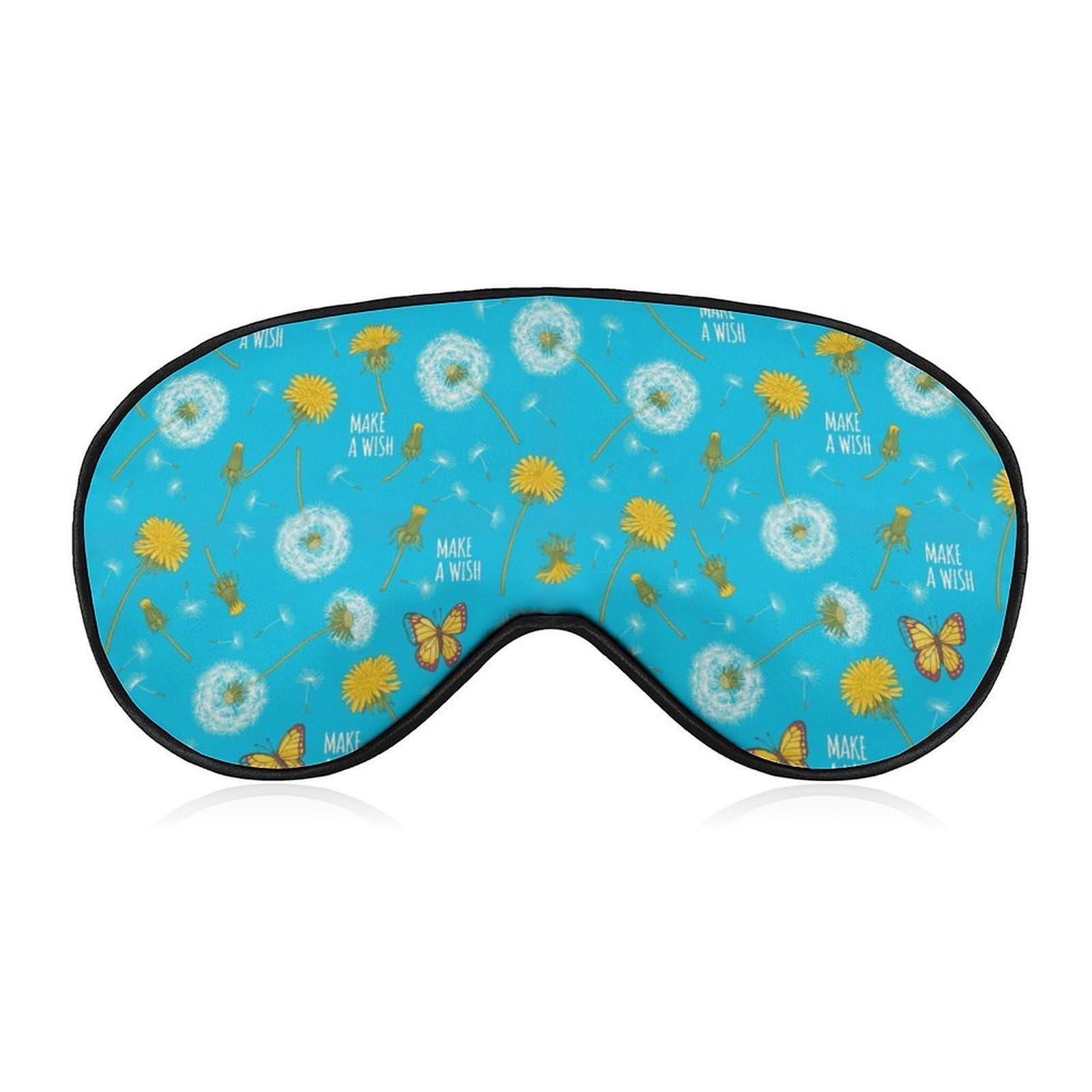 Sleep Mask Blackout Eye Mask for Sleeping Dandelion Butterflies Wish Night Blindfold for Men Women