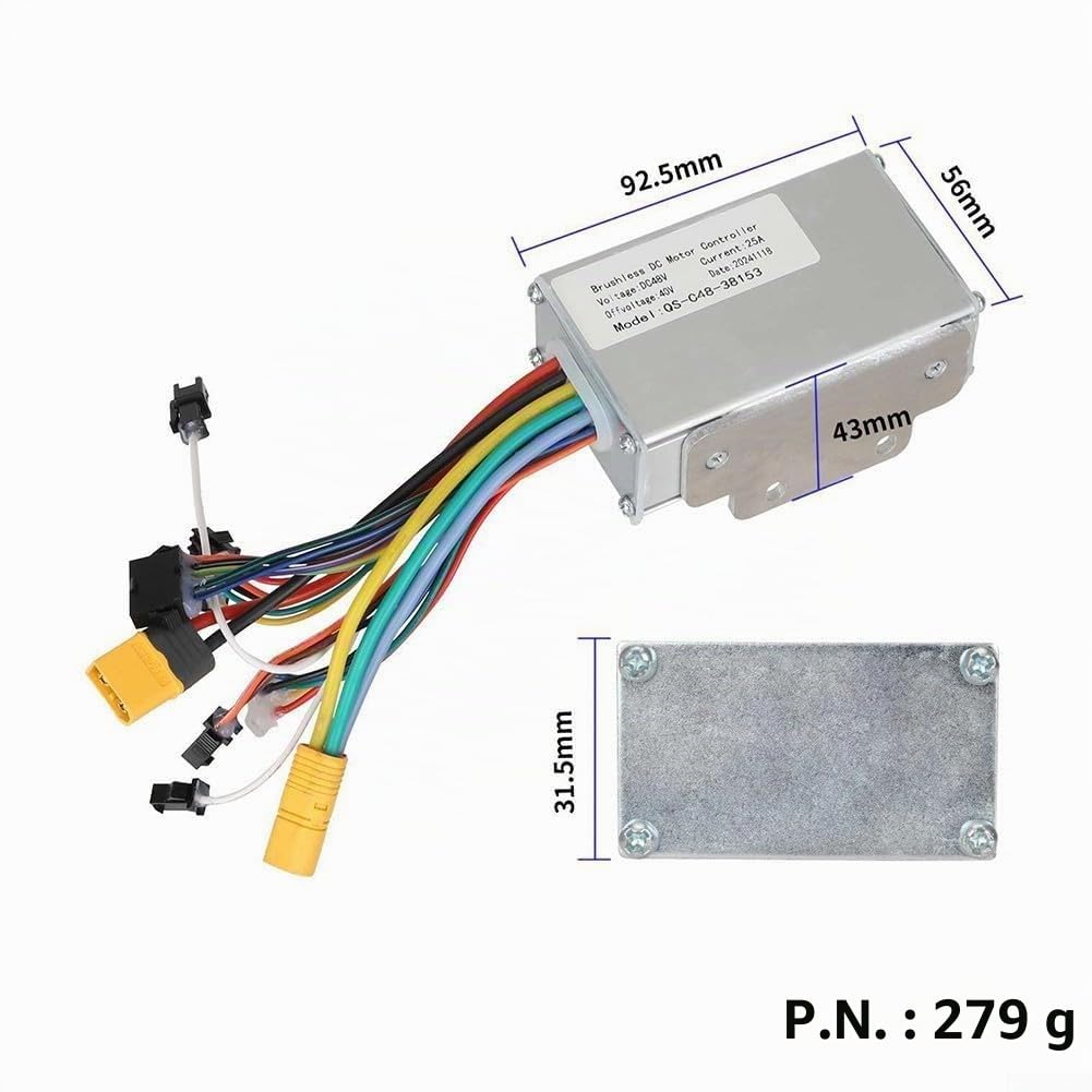 Pour Kukirin G2 Max Contrôleur de trottinette électrique 48 V, conception sans balais 25 A avec alliage d'aluminium