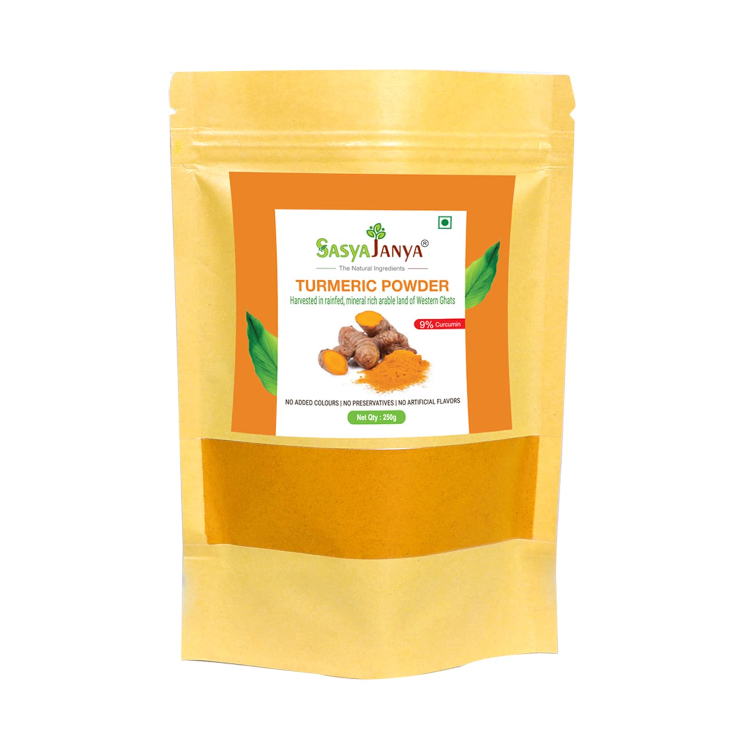SASYAJANYA - Pure Organic Turmeric Powder 250gm | High curcumin 9% | Harvested in arable land of Western Ghats | Natural Haldi for Milk, Face and Cook (250g) (B09LYRGQRH) Amazon Price History, Amazon Price Tracker