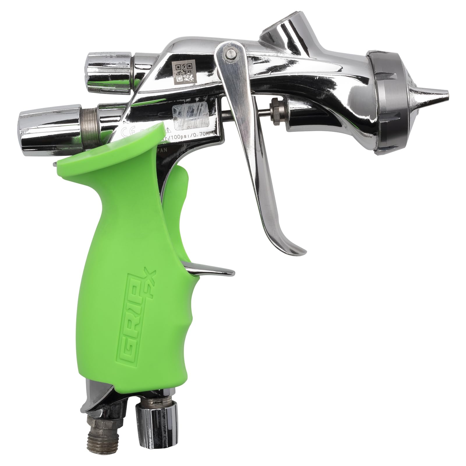 GripFxErgonomic Paint Spray Gun Grip for Iwata LS400 WS400 Supernova (Right Handed, Neon Green)