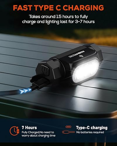 Miniatura 6 de NIGHTEYE Linterna frontal recargable mini linterna  Alto 2000 lúmenes magnético LED faro alimentado por batería de mano impermeable brillante