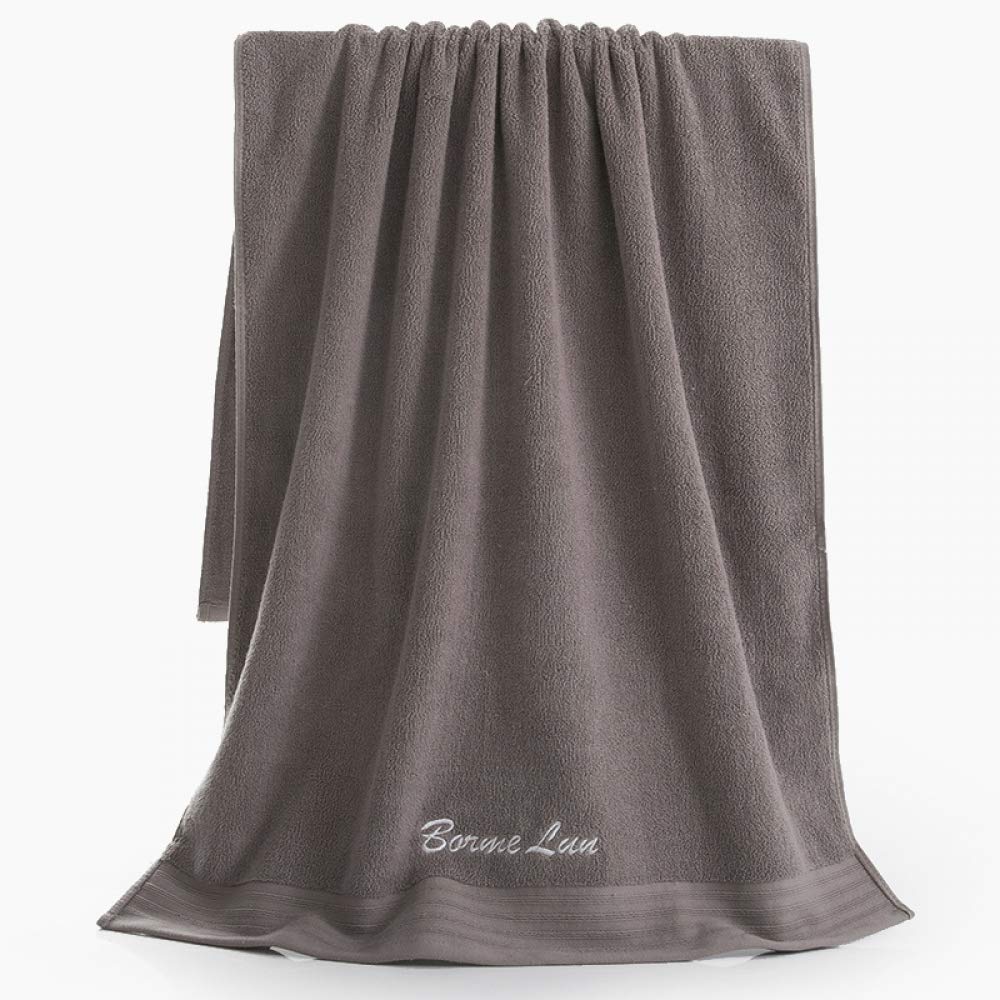 Toalla de baño de 140x70 cm gris confeccionada en algodón orgánico de lujo 3