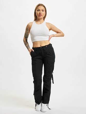 Brandit Women's M65 Pants, Color:Black, Size:28