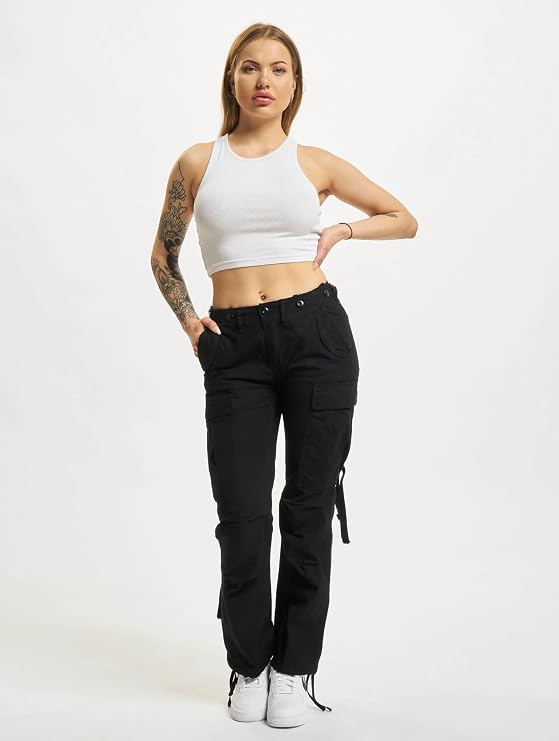 Brandit Women's M65 Pants, Color:Black, Size:28