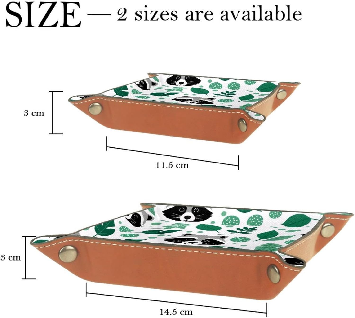 Raccoon and Leaves Dice Tray Dice Rolling Tray Folding Dice Holder for Dice Games, Like RPG, DND and Other Table Games