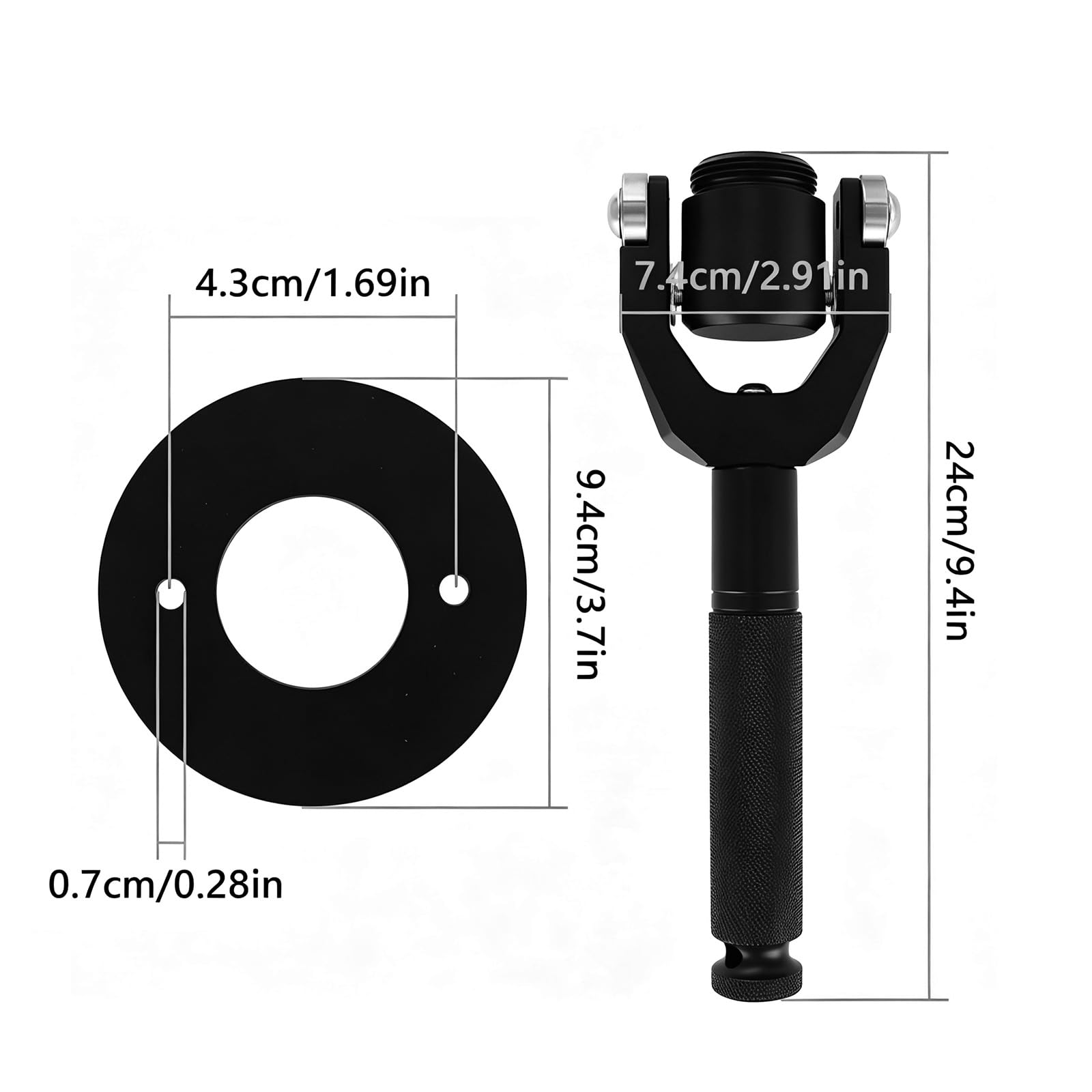 Set servizio cintura UTV, Silver | Dispositivo accesso alla frizione in lega, impugnatura testurizzata, disco adattatore, disponibilità per la
