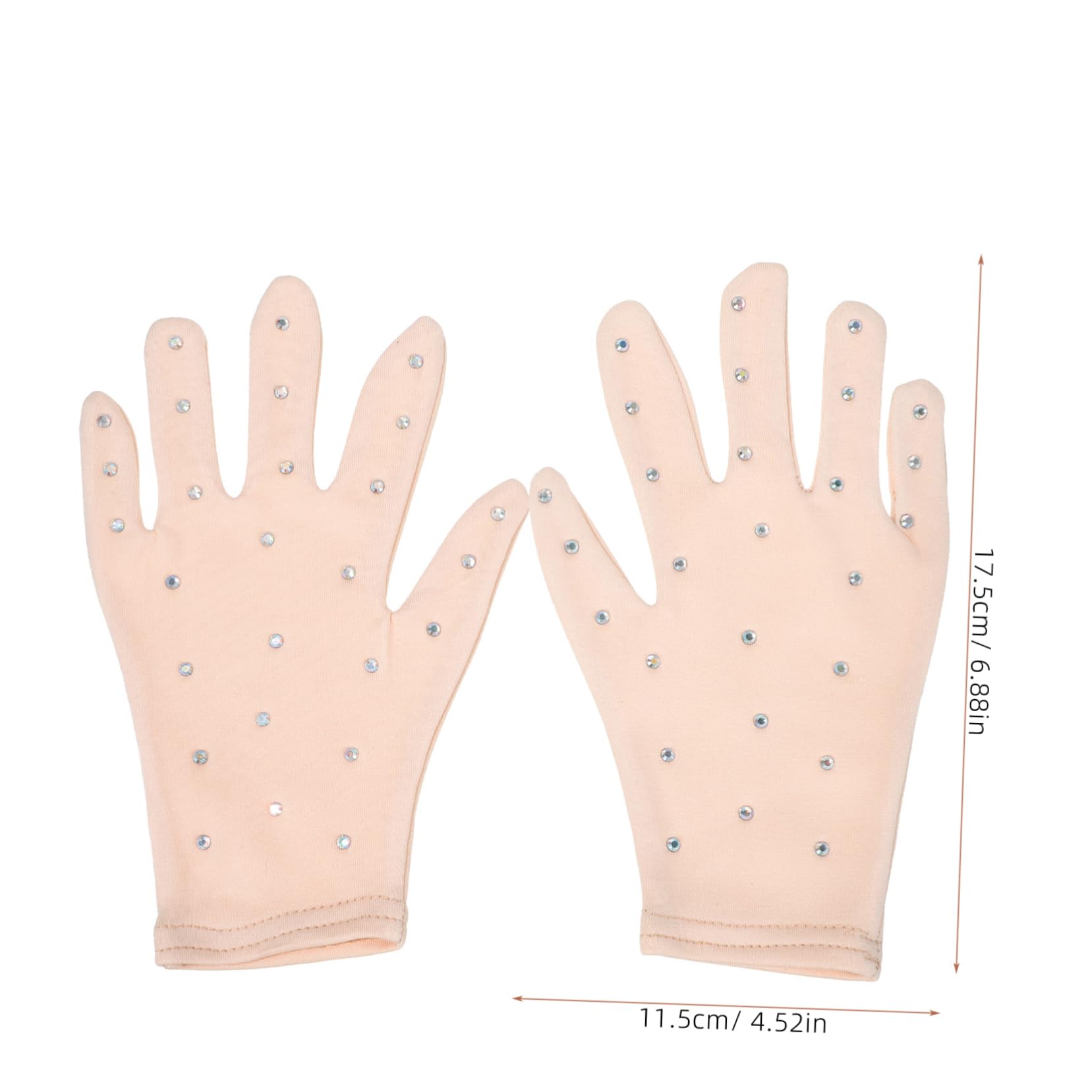 Happyyami 1Pair Sequin Stage Performance Gloves for Breathable Figure Skating Gloves for Dance Party Comfortable Fit for Cosplay Halloween and Shows Materials