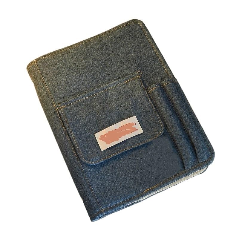 Cahier à feuilles mobiles en denim bleu clair avec son coffret cadeau pour fille