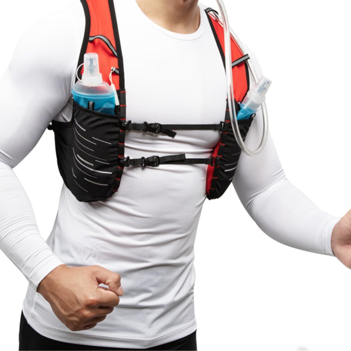 Marathon Off-road Running Bag, Borsa Ciclismo, Gilet Sportivo, Zaino, Borsa per Borraccia Zaino per Trail Running Leggero Idratazione Rimani Idratato e Confortevole sul Vostro