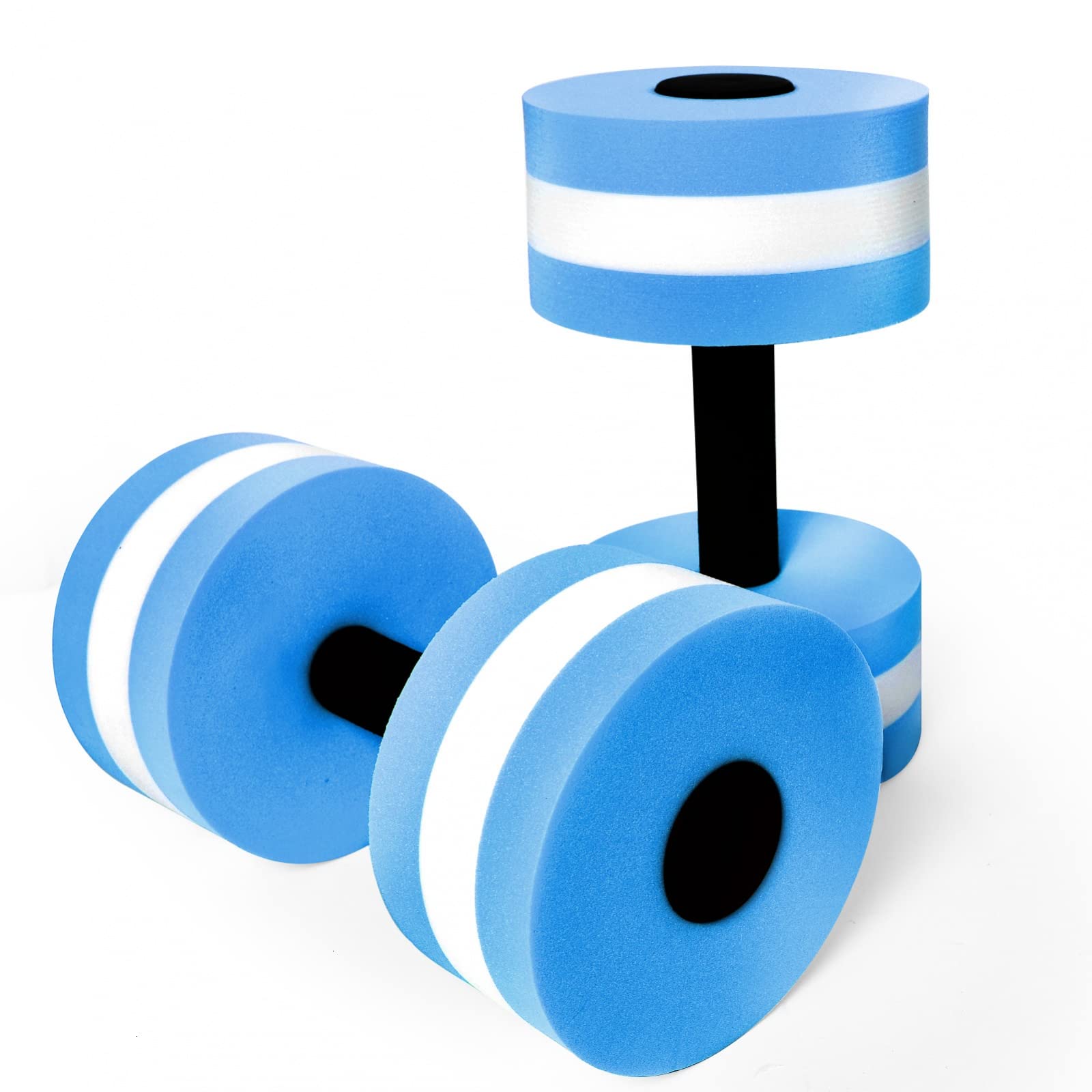 Photo 1 of *STOCK PHOTO REFERENCE ONLY*****Timoo Aquatic Dumbells Set of 2 Water Dumbells Pool Resistance Water Weight Water Aerobics High-Density EVA-Foam Pool Fitness