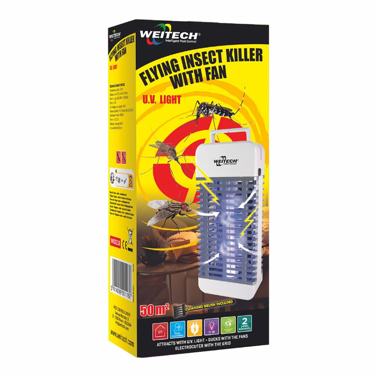 Weitech Lámpara Antimosquitos por Succión 50 m