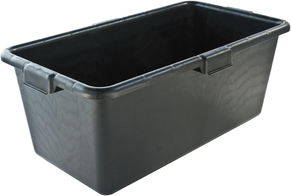 Teko Plastic Basic Mortar Trough with 2 Carrying Handles, 65 L, Black, One Size