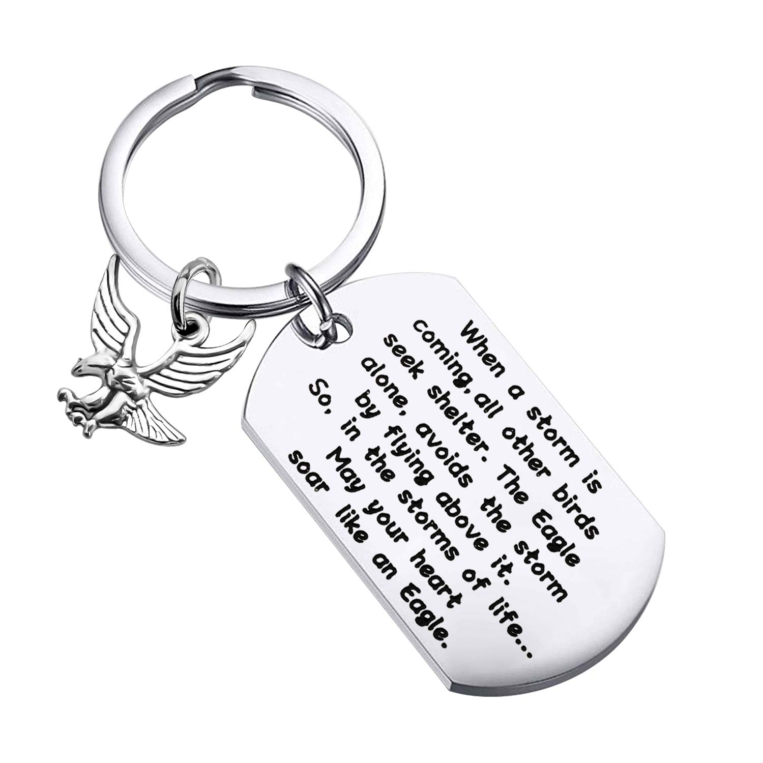 CENWA Eagle Keychain Motivational Encouragement Gift May Your Heart Soar Like an Eagle Inspirational Gifts for Best Friend